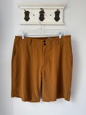 Smartwool Men's Rust Orange Flat Front Shorts Merino Outdoor Performance Large